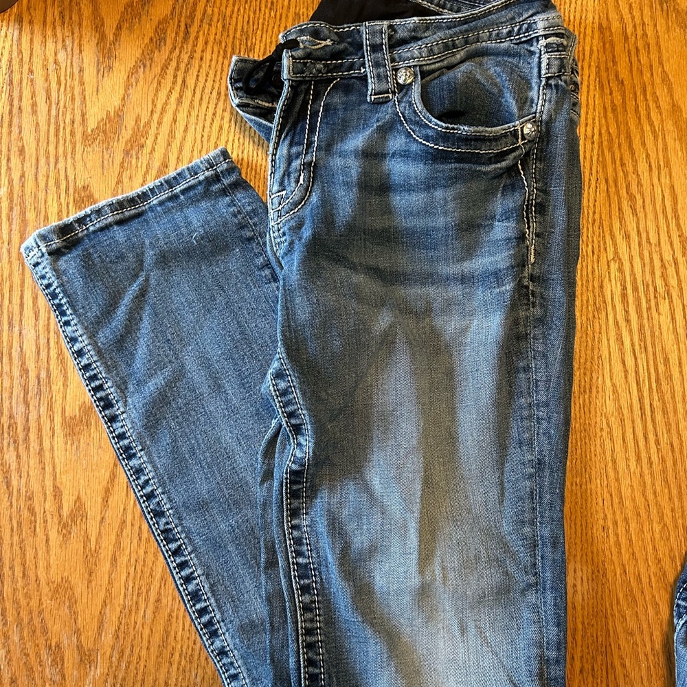 Miss Me Straight Leg Blue Jeans